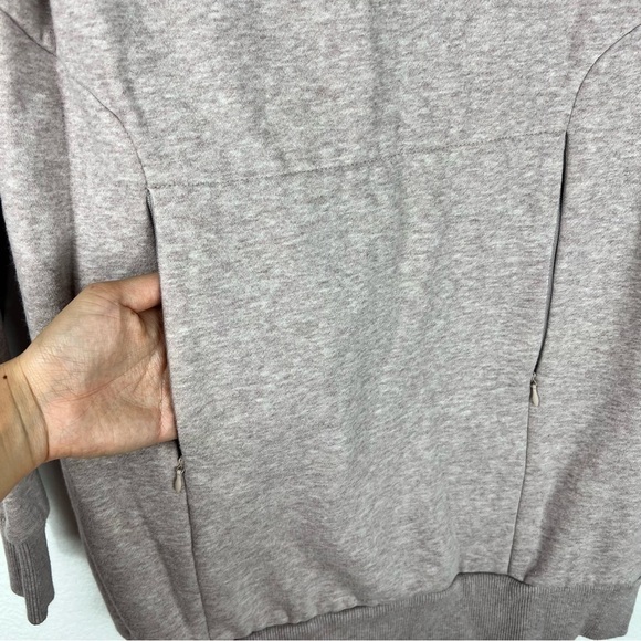 Gymshark Heathered Light Pink Oversized Mock Neck Tunic Sweater Sweaterdress S - Picture 4 of 9